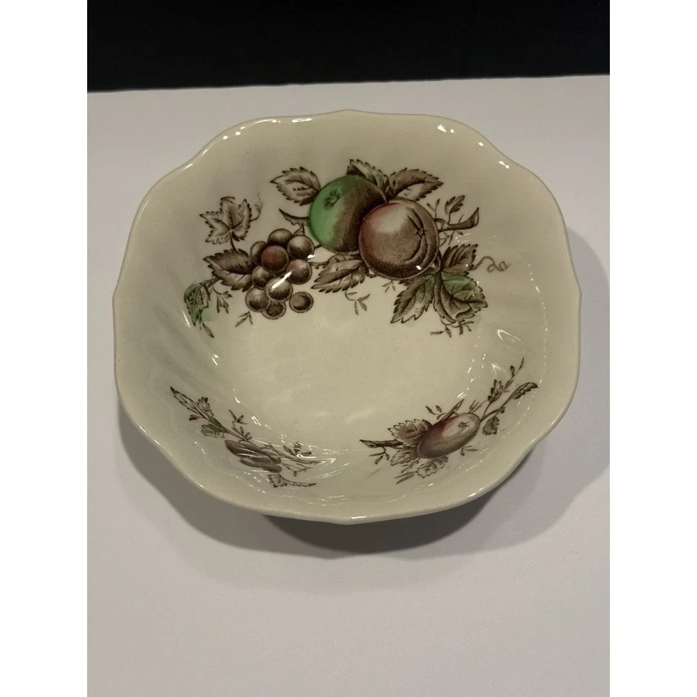 Set of 2 Vintage Johnson Bros Harvest Time Fruit 6.5
